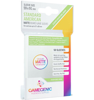 Sleeves MATTE 50stk 59x91mm Gamegenic American Standard Size